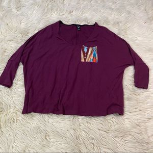 Windsor thick dolman loose pocket blouse